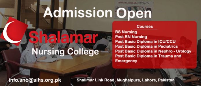 Shalimar College of Nursing Admissons Open