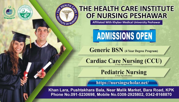Health Care Institute of Nursing Admission Open Peshawar