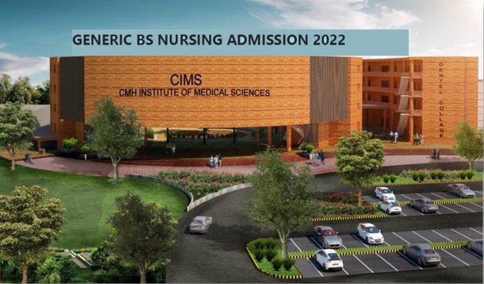 CMH Institute of Medical Sciences admission for Generic BS Nursing