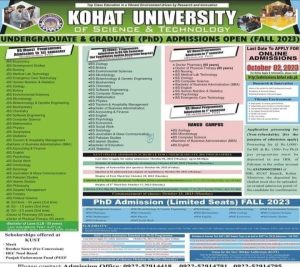 Admissions open 2023