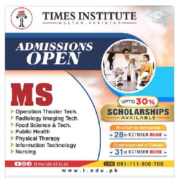 Admissions open in Times institute MSN