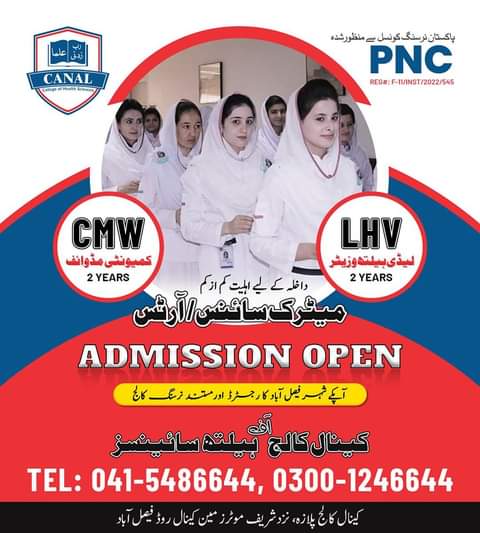 Nursing Admissions in Canal College of Health Sciences