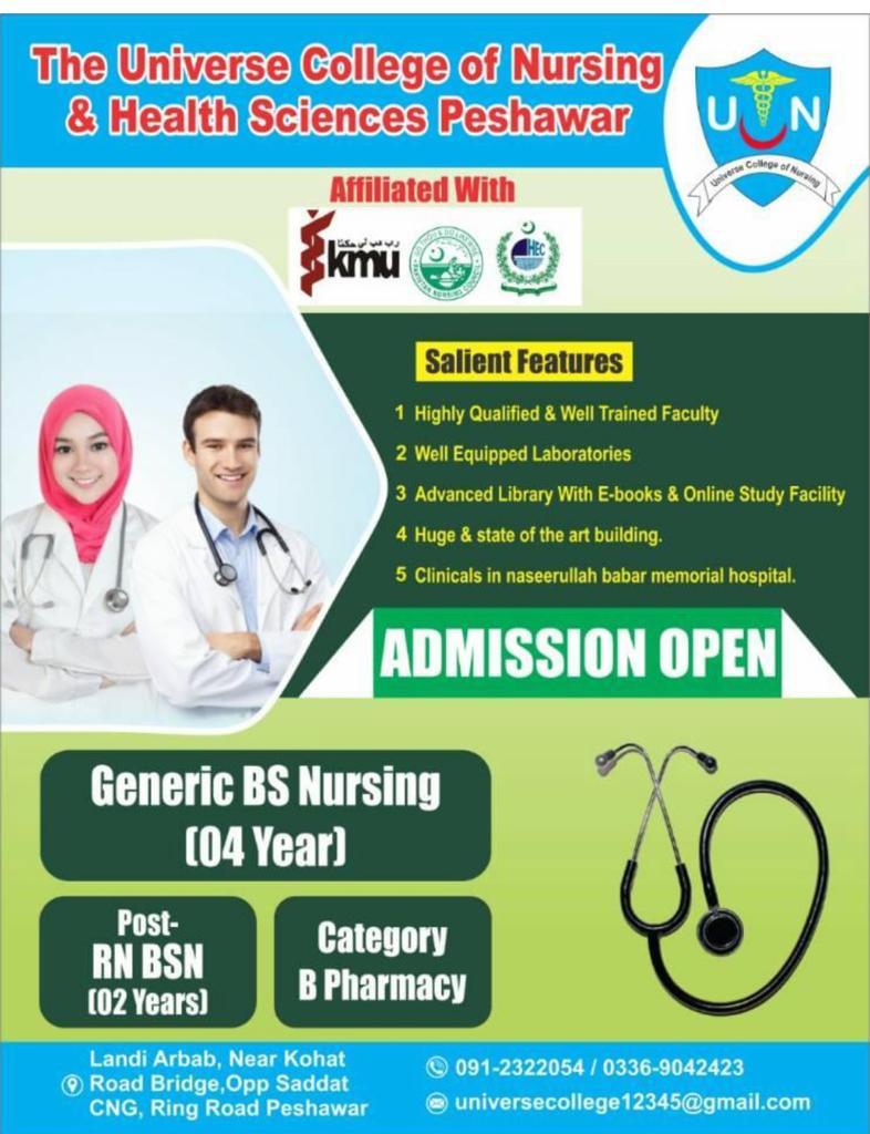 Admissions Open in Universe College Of Nursing & Allied Health Sciences