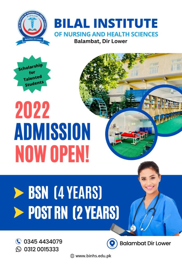 Admissions Open in Bilal Institute of Nursing and Health Sciences 2023