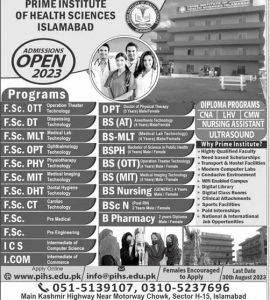 Admissions open 2023