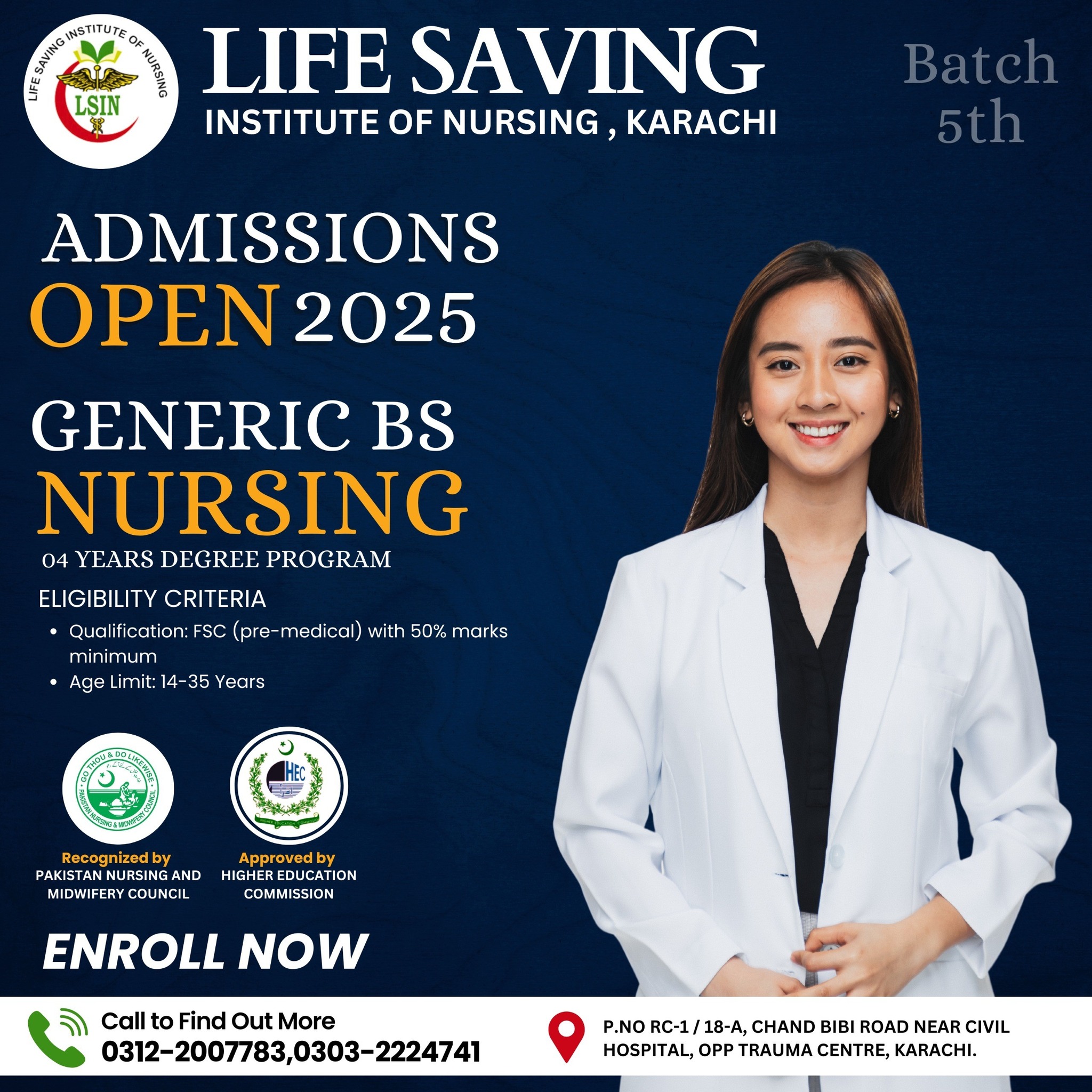 Admission Open in Life Saving School of Nursing LSSN Karachi 2025