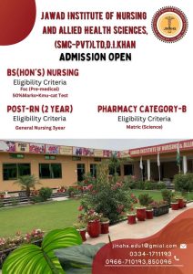 Admissions Open in Jawad Institute of Medical & Allied Health Sciences |DI Khan|