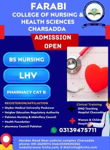 Admissions Open in Farabi College of Nursing & Health Sciences |CHARSADDA|