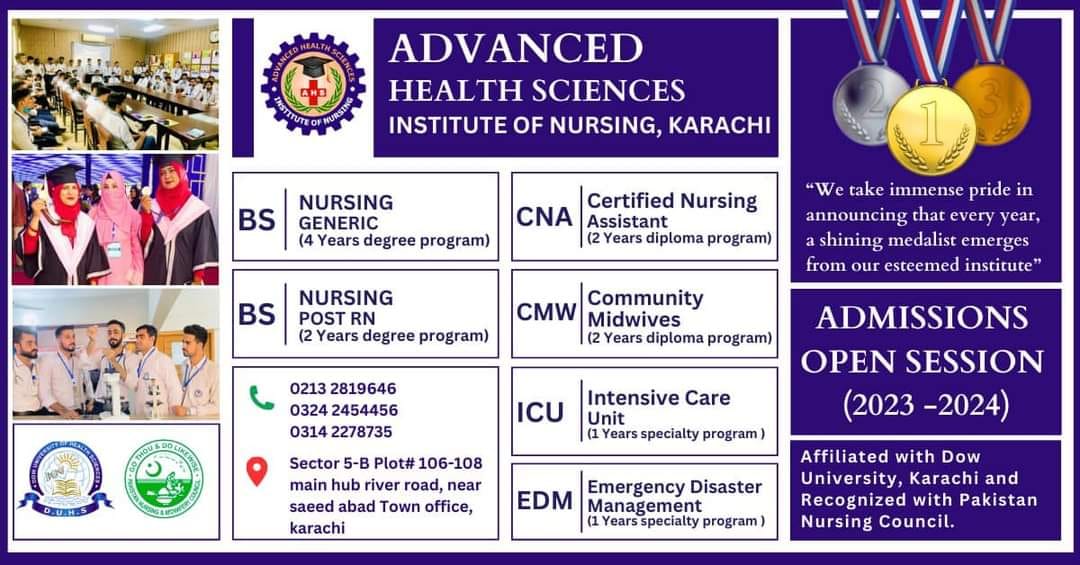 advanced health sciences institute of nursing admission 2024