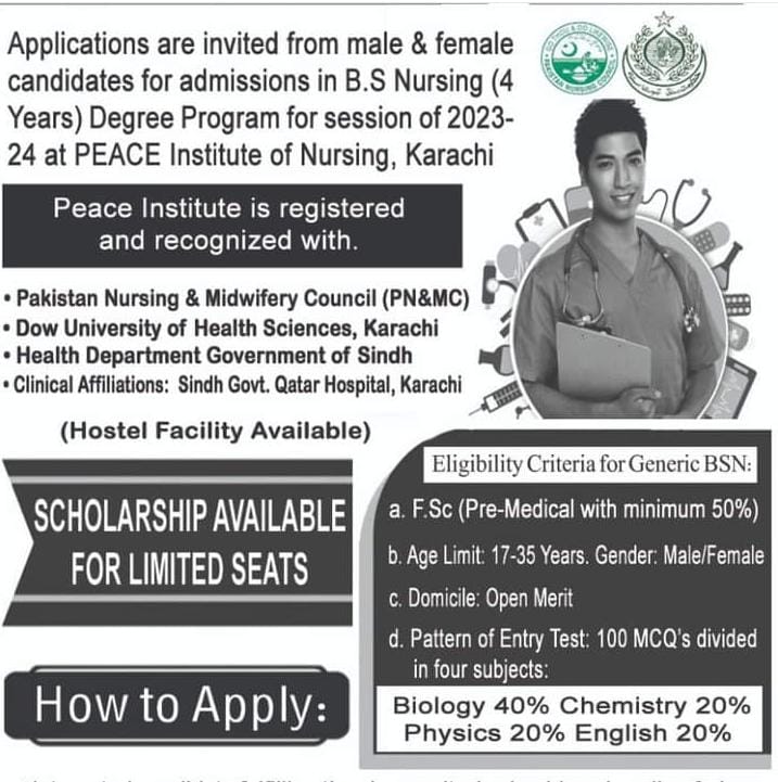 Peace Institute of Nursing and Health Science Admission 2024