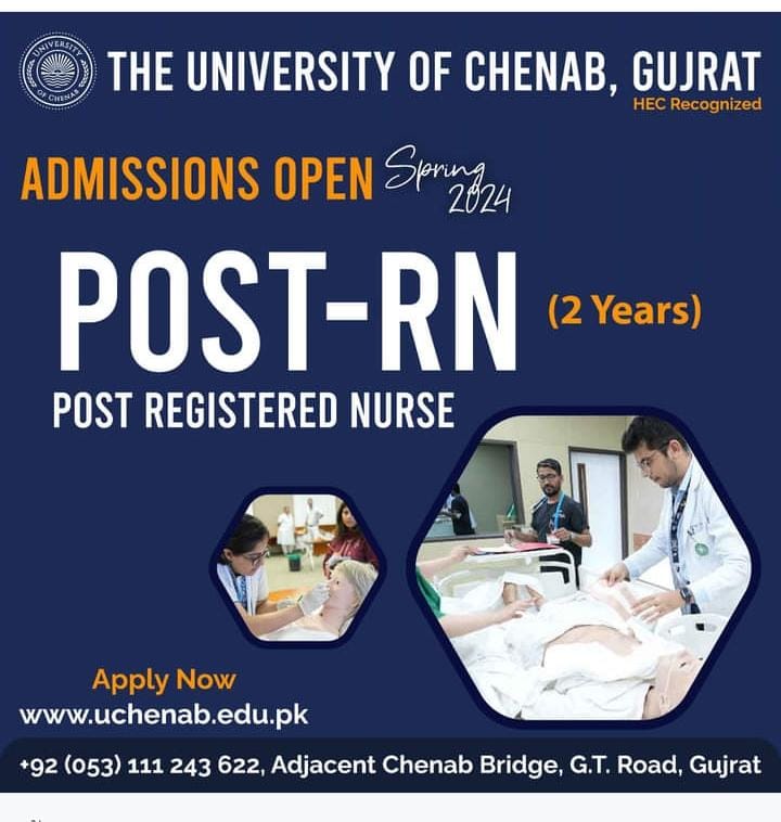 Nursing Admission in Chenab University 2024