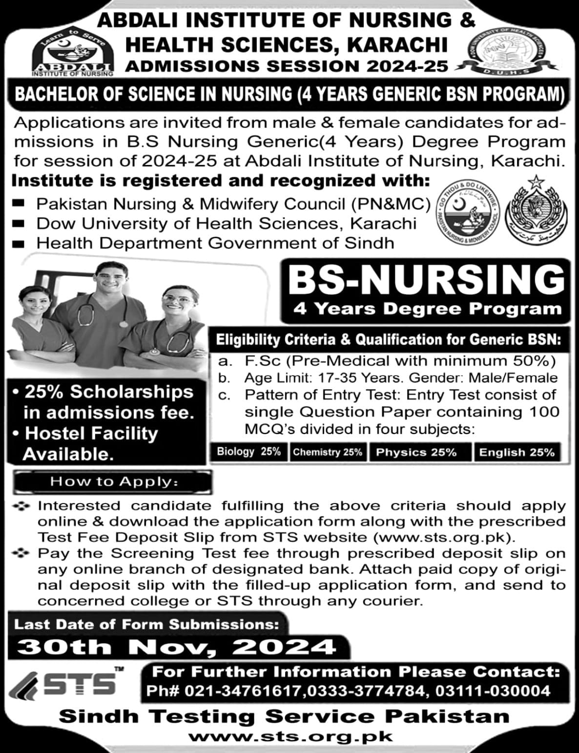 Admissions Open in Raana Liaquat College of Nursing & Allied Health Sciences Khairpur 2025