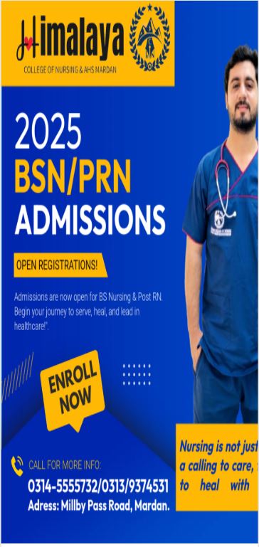 Admission Open In Himalaya College of Nursing Mardan 2025